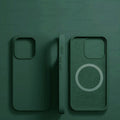 Dark Green Liquid Silicone Magnetic Case