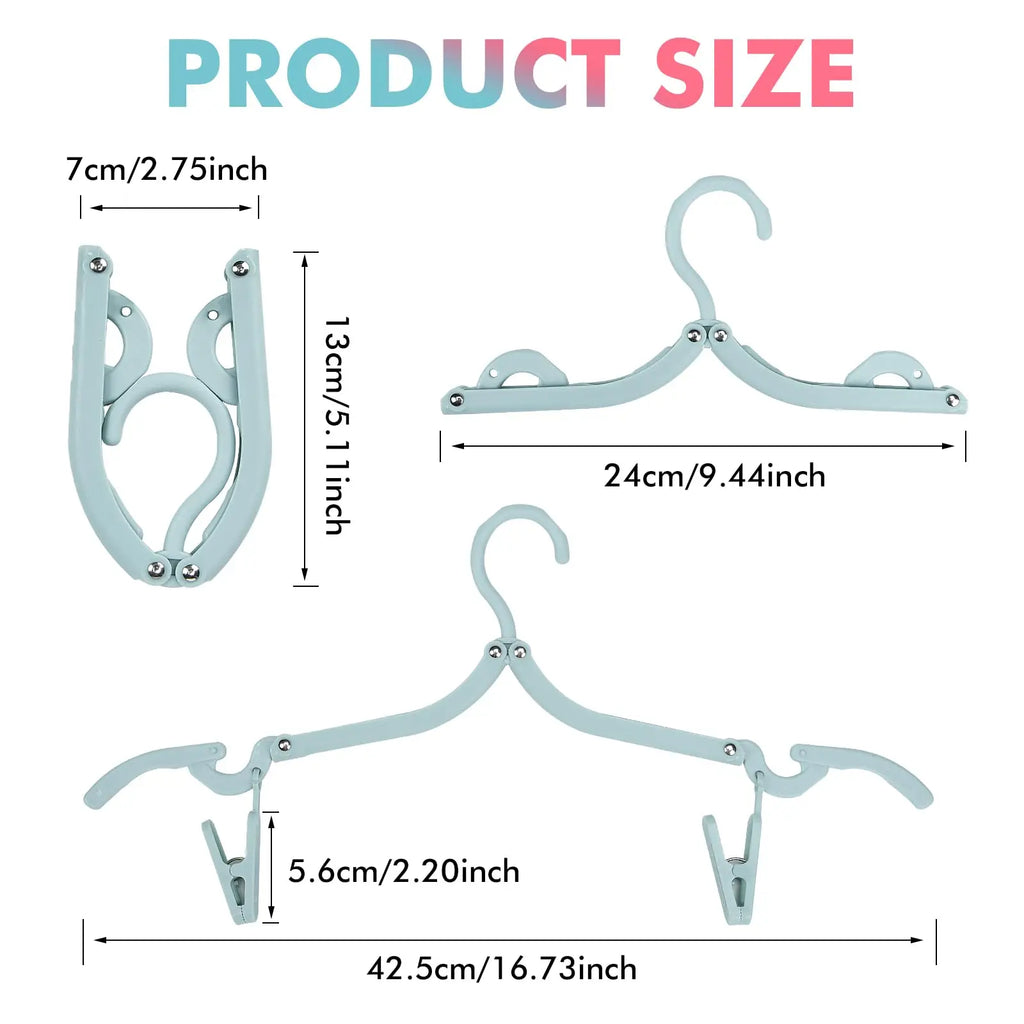 Folding Hanger Set with Clips