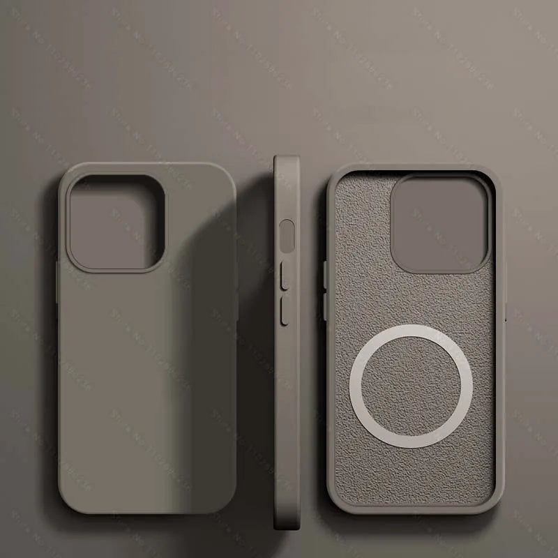 Pink Orange Liquid Silicone Magnetic Case