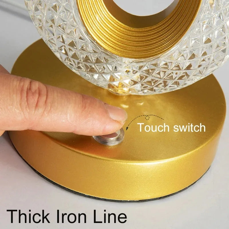 Touch Control 3D Crystal Night Light