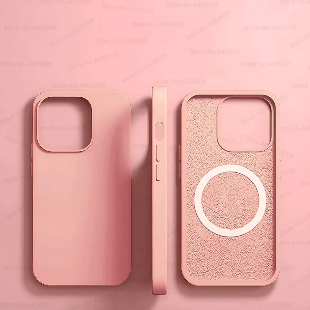 Pink Liquid Silicone Magnetic Case