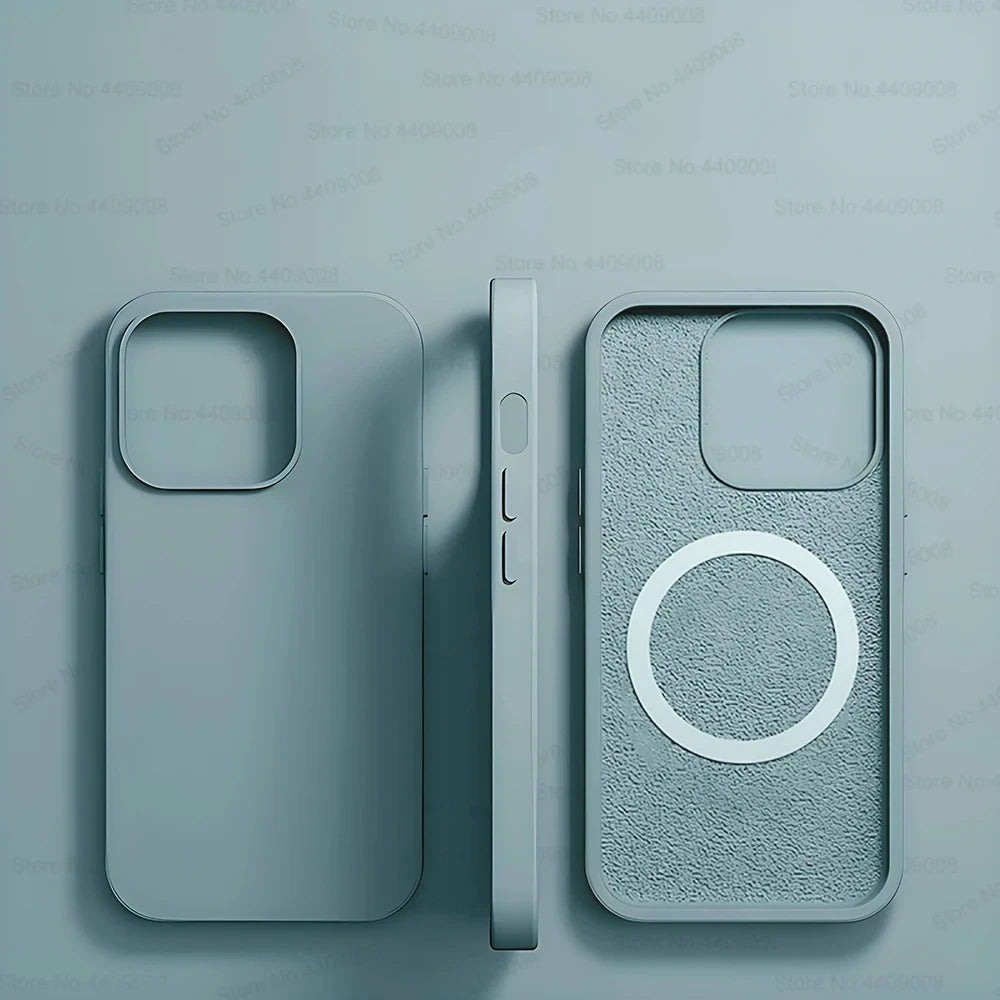Black Liquid Silicone Magnetic Case