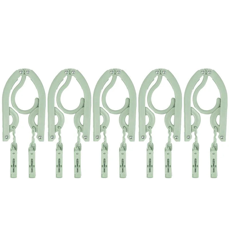 Folding Hanger Set with Clips