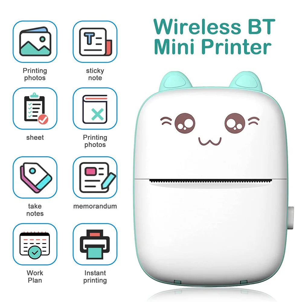 Portable Mini Bluetooth Printer for Mobile