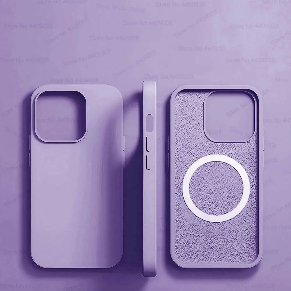 Beige Liquid Silicone Magnetic Case