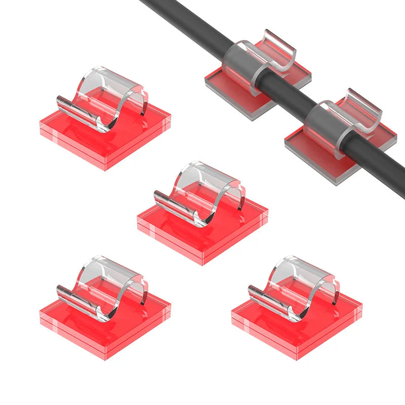 Self-Adhesive Cable Clips Organizer