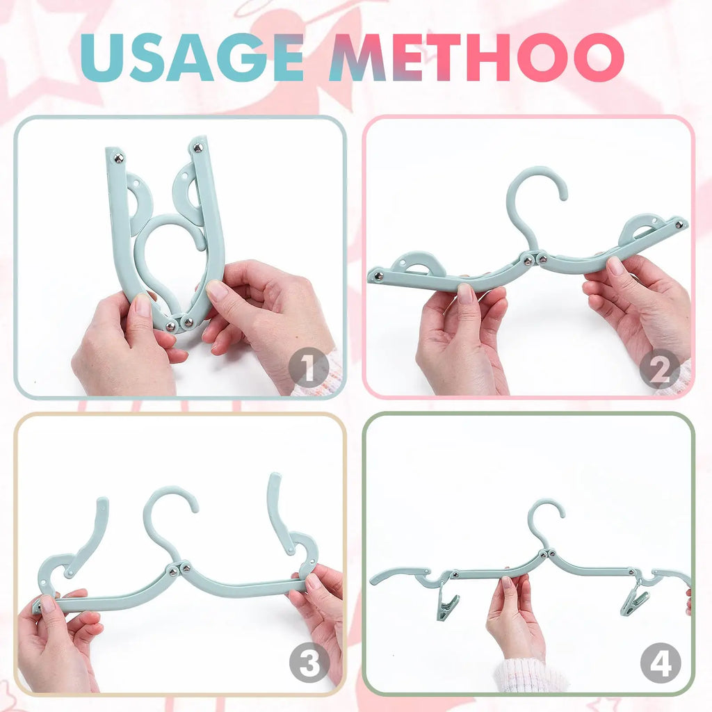 Folding Hanger Set with Clips