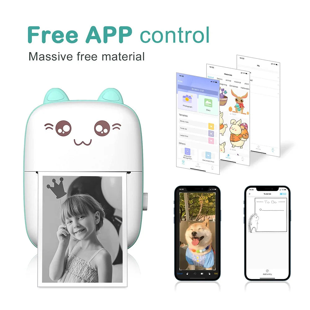 Portable Mini Bluetooth Printer for Mobile