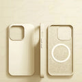 Beige Liquid Silicone Magnetic Case