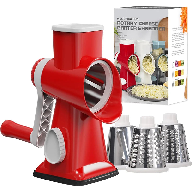 3-in-1 Rotary Cheese & Vegetable Grater