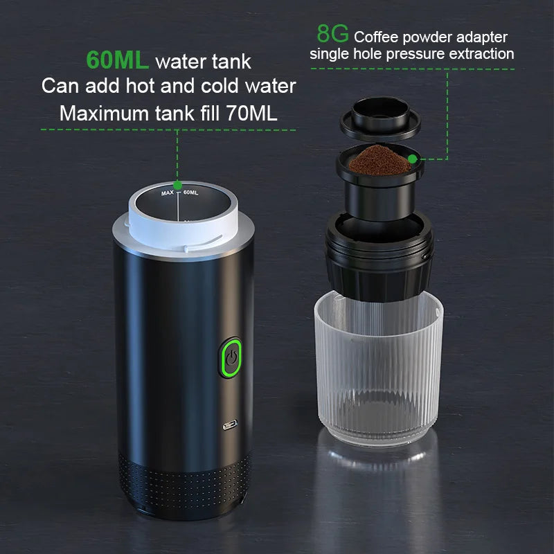 Wireless Portable Espresso Maker 3-in-1