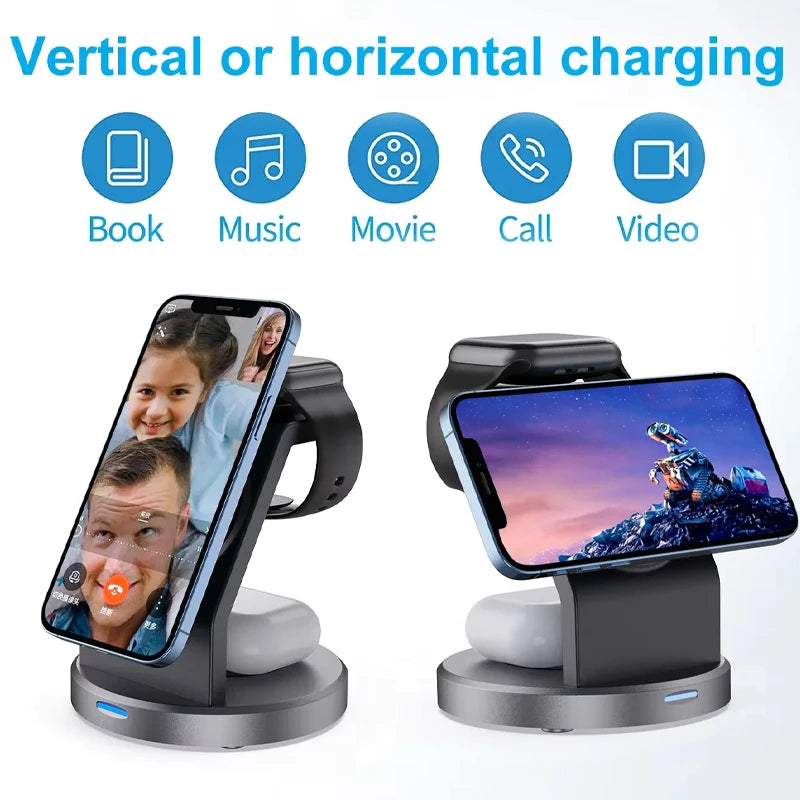 3-in-1 Magnetic Wireless Charger Stand
