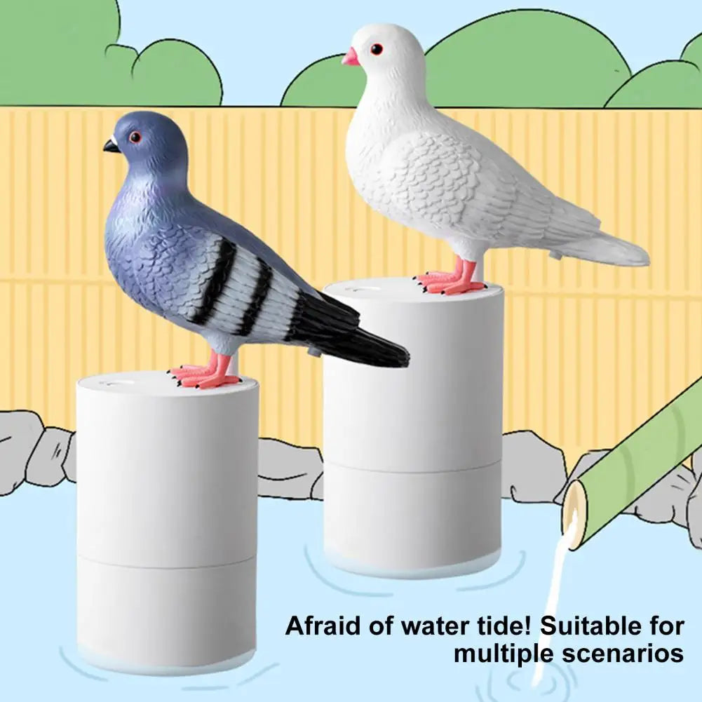 Pigeon shaped soap dispenser
