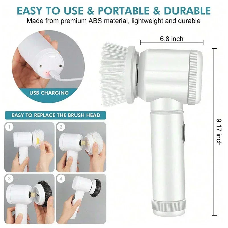 Multi-Functional Wireless Electric Cleaning Brush
