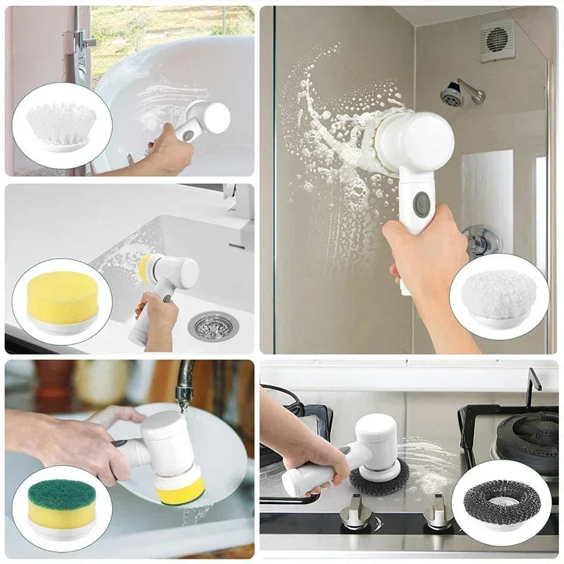 Multi-Functional Wireless Electric Cleaning Brush