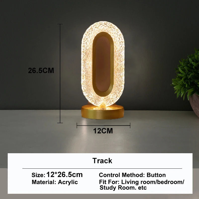 Touch Control 3D Crystal Night Light