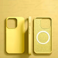 Yellow Liquid Silicone Magnetic Case