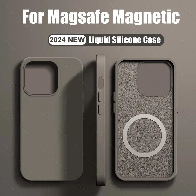Clay Liquid Silicone Magnetic Case