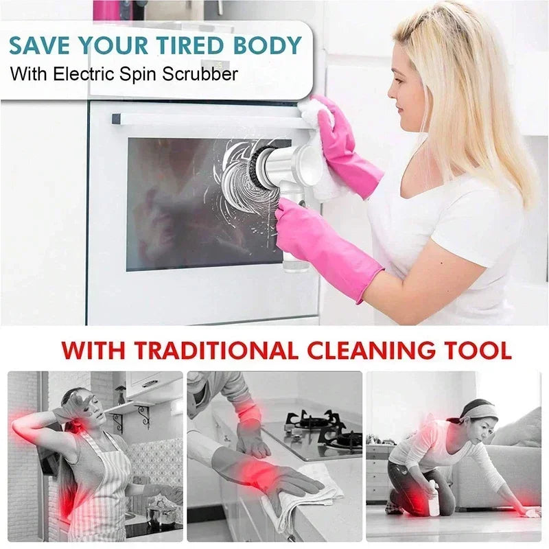Multi-Functional Wireless Electric Cleaning Brush