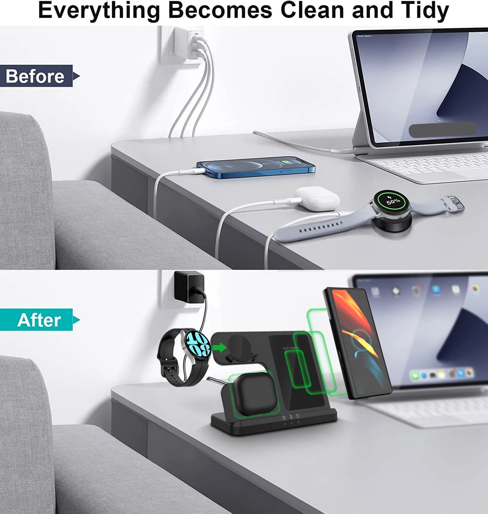 3-in-1 Wireless Charger Stand Samsung