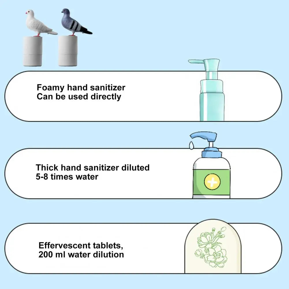 Pigeon shaped soap dispenser