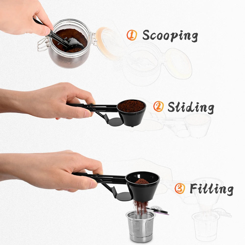 Coffee Scoop Funnel Sliding Design Spoon