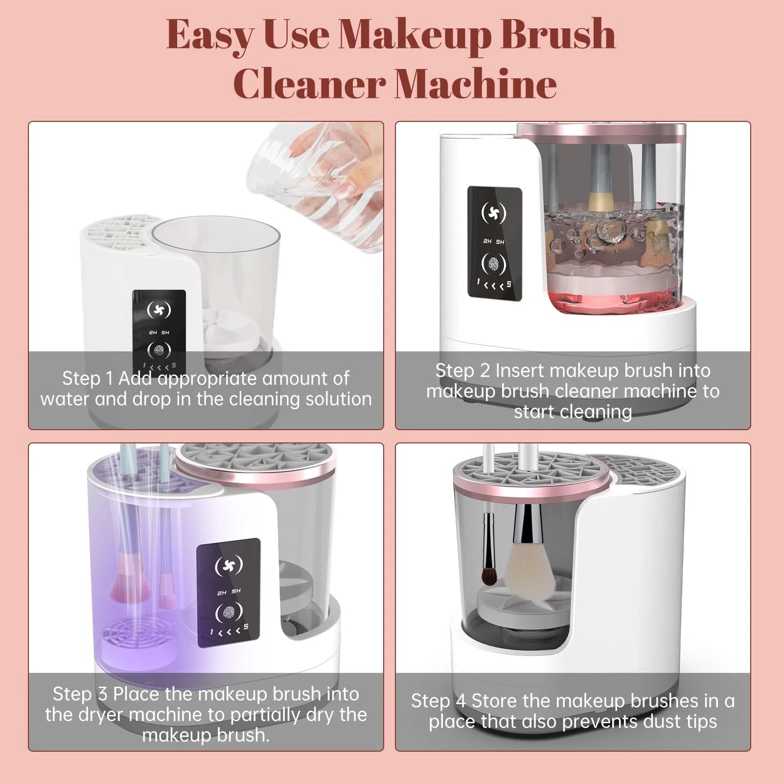 3-in-1 Electric Makeup Brush Cleaner