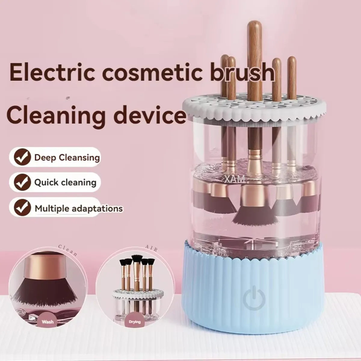 3-in-1 Electric Makeup Brush Cleaner USB