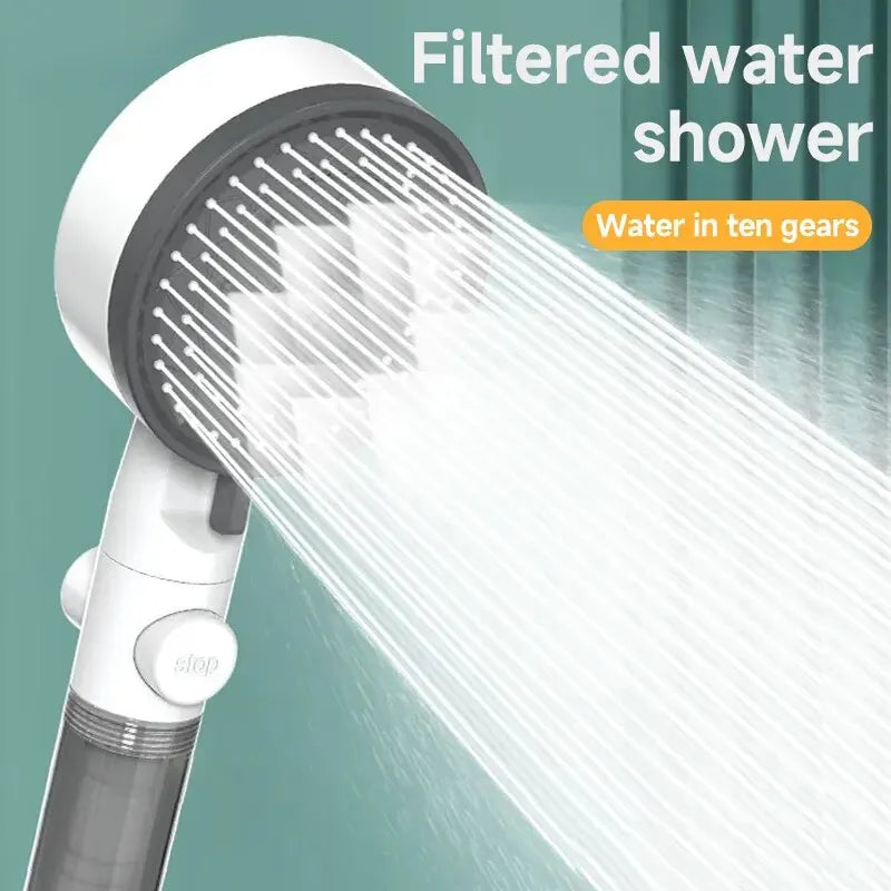 8-Mode High-Pressure Shower Head Filter