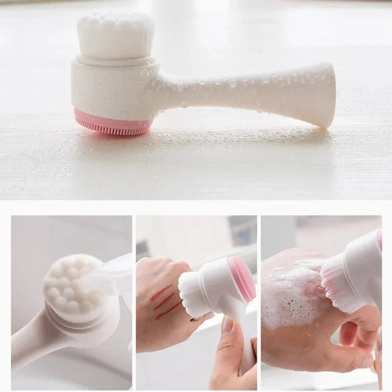 2-in-1 Double-Sided Silicone Face Brush