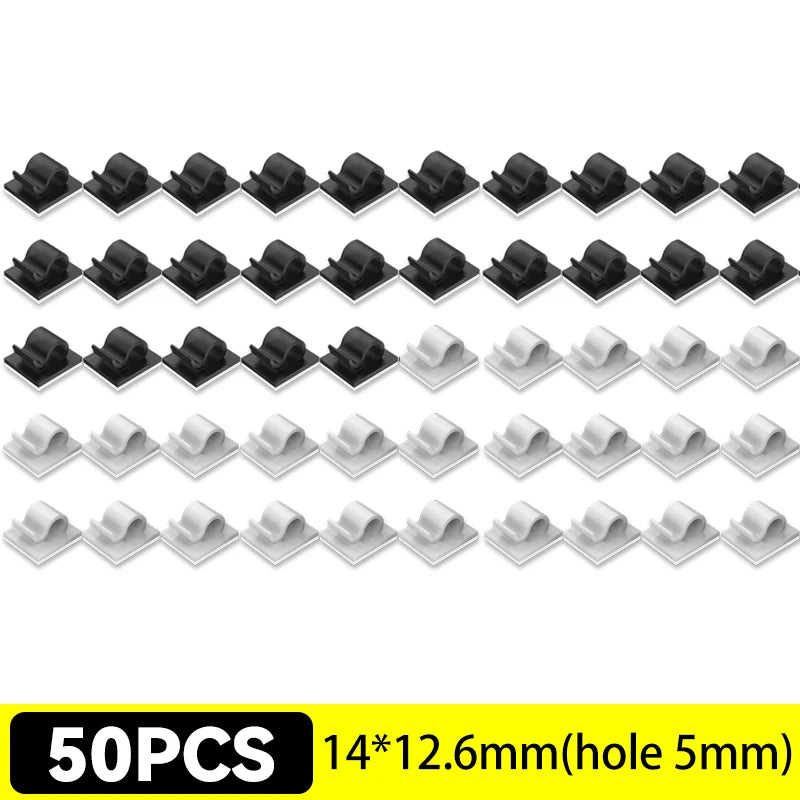 Self-Adhesive Cable Clips Organizer