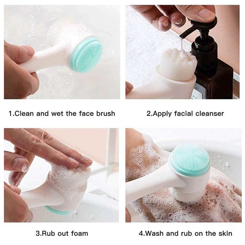 2-in-1 Double-Sided Silicone Face Brush
